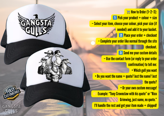 🔥 Gangsta Gulls™ Trucker Caps