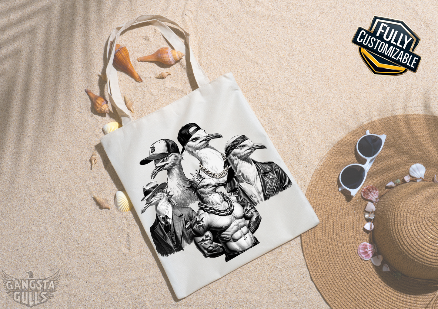 Gangsta Gull Custom Tote Bags 🛍️